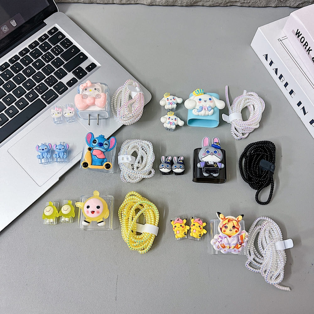 3D Cute Sunny Girl Cartoon Doll Charger Case