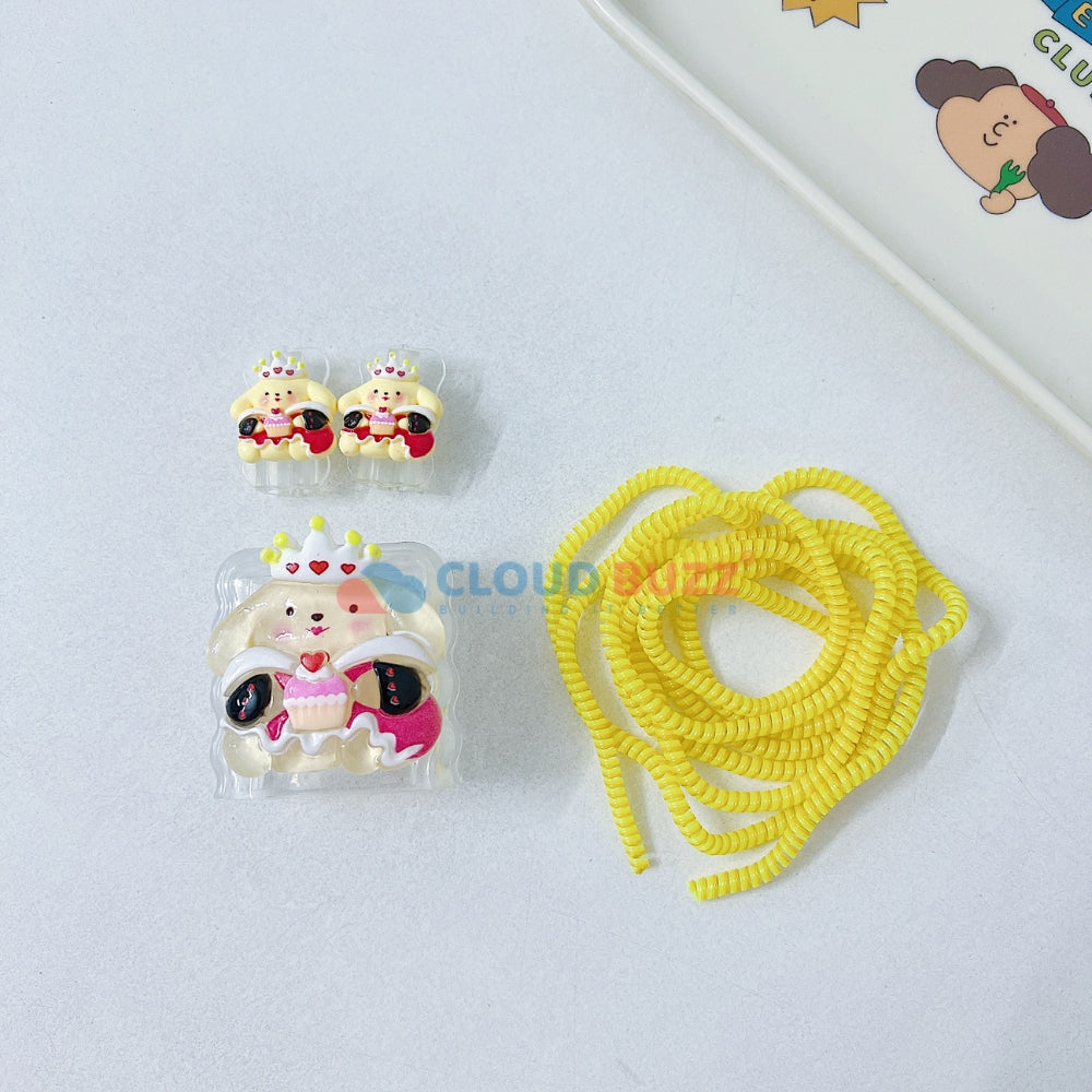 3D Cute Cartoon Doll TPU (Soft) (20W) Charger Case