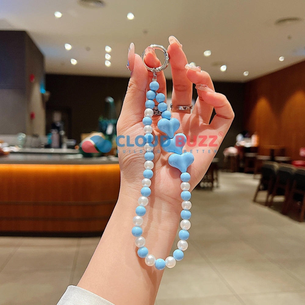 3 Heart Colorful Beads Phone Charm | Bracelet