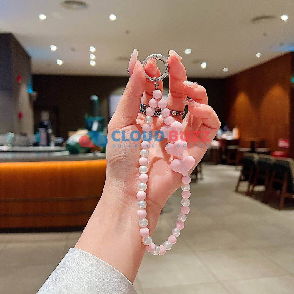 3 Heart Colorful Beads Phone Charm | Bracelet