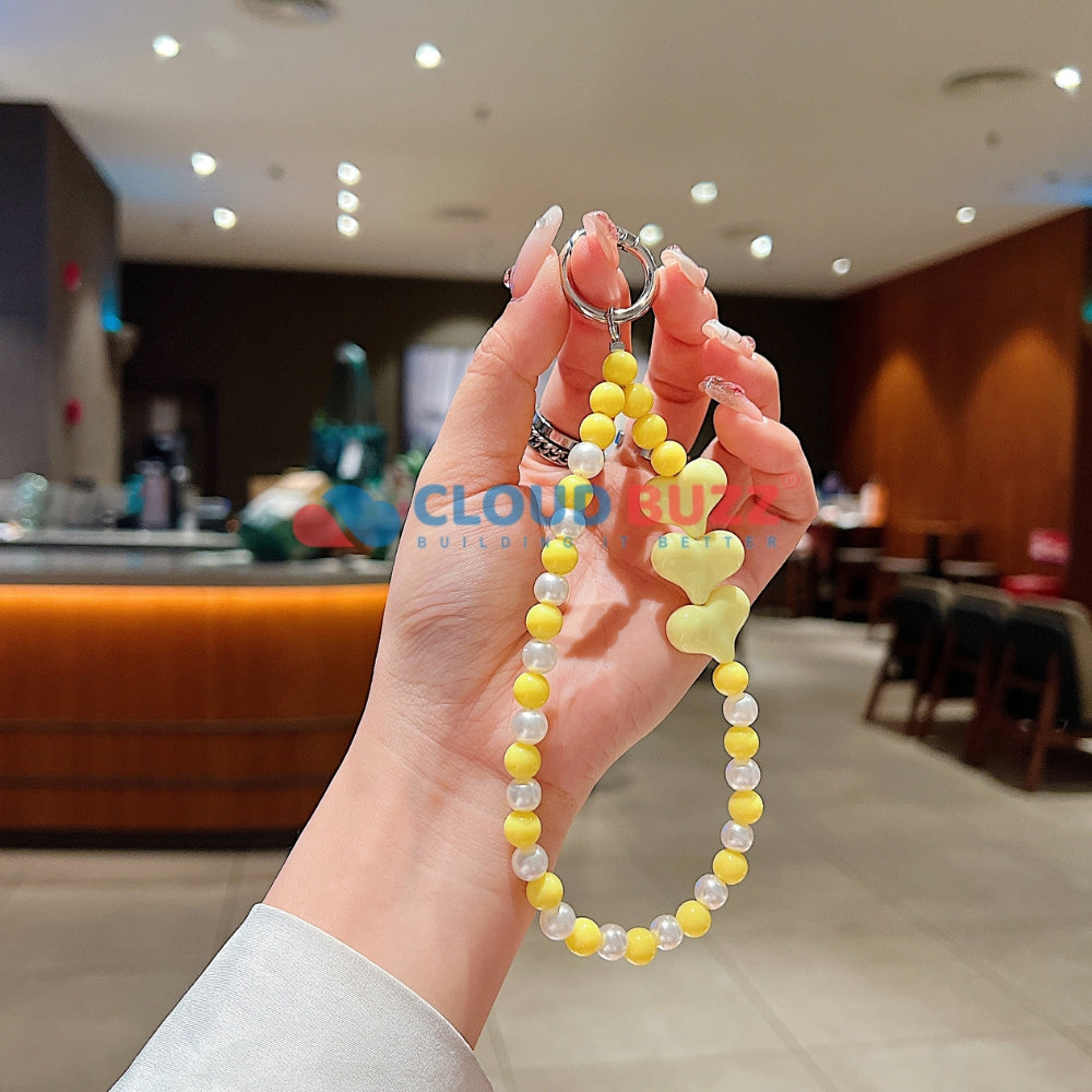3 Heart Colorful Beads Phone Charm | Bracelet