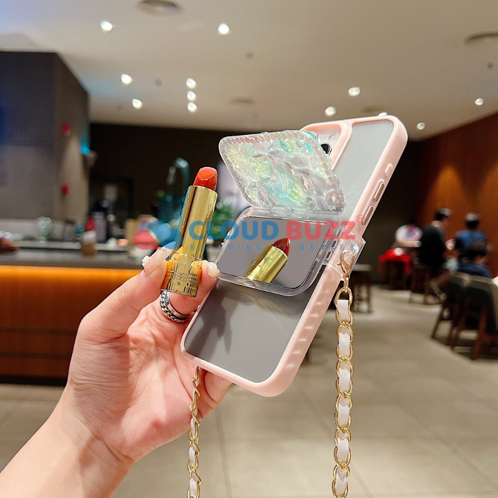 Acrylic Butterfly and Flower Charm Pattern Universal Stand with Crystal Bracelet