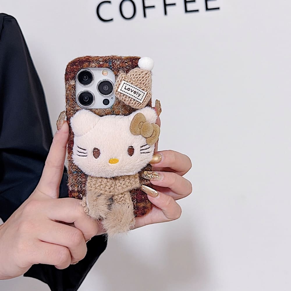 Autumn Cozy Kitty Shell Phone Case