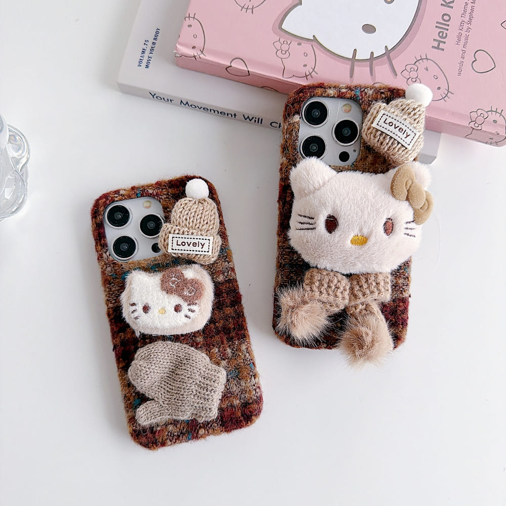 Autumn Cozy Kitty Shell Phone Case