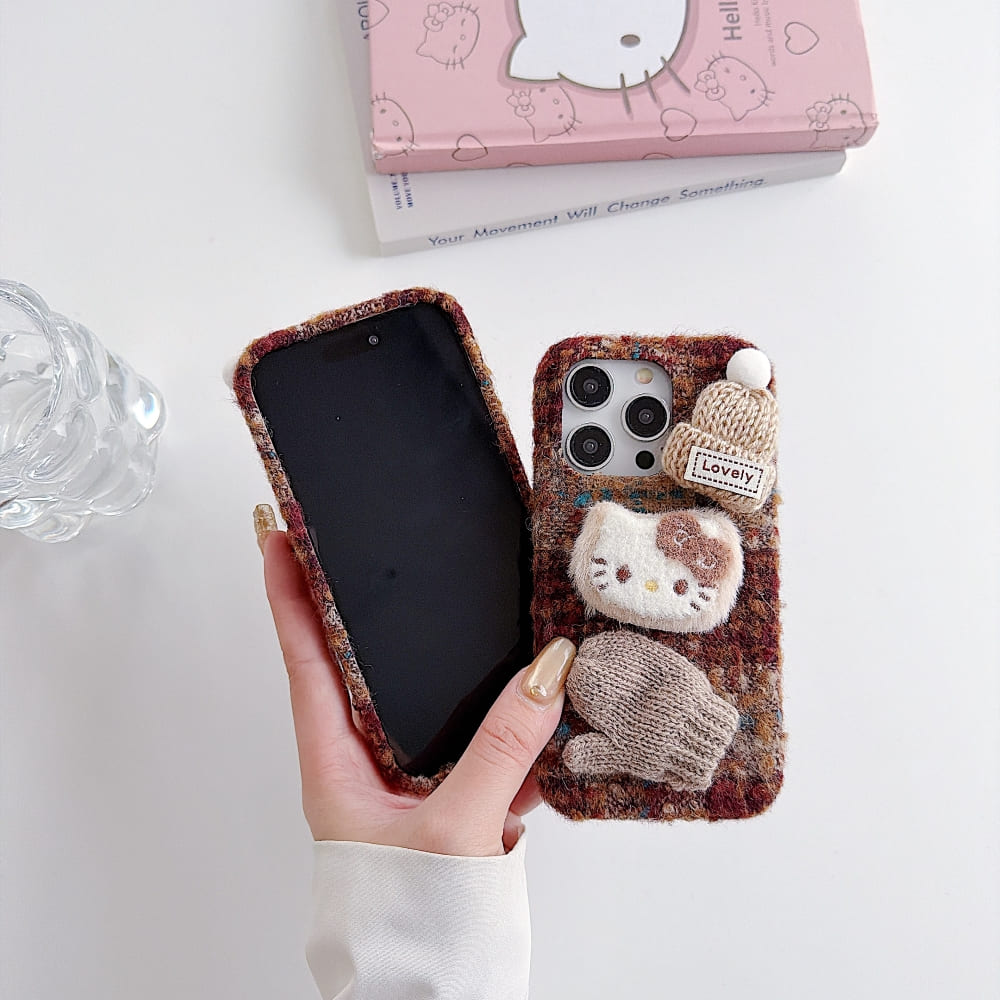 Autumn Cozy Kitty Shell Phone Case