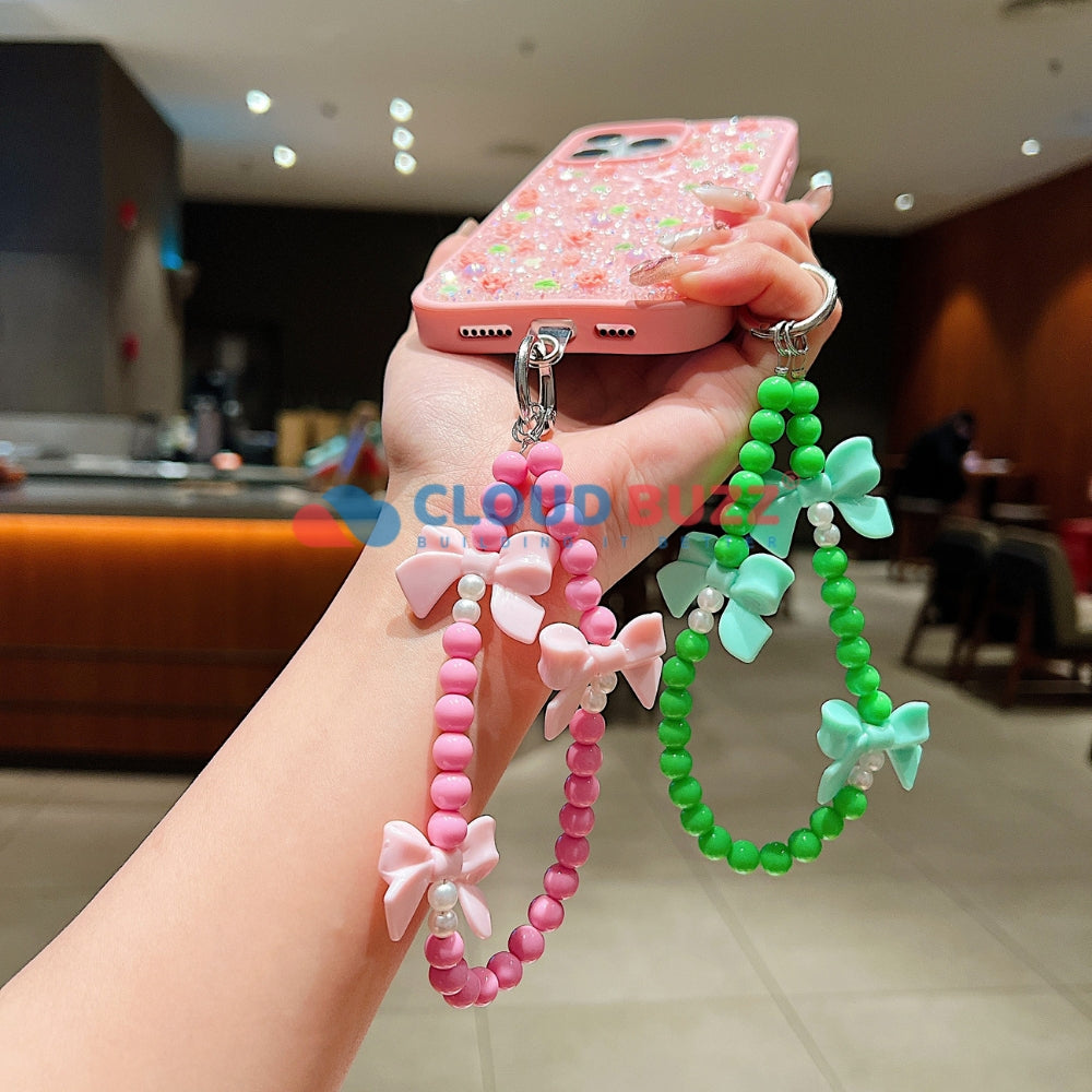 Bow Burst Beaded Phone Charm | Bracelet | Handbag Charm