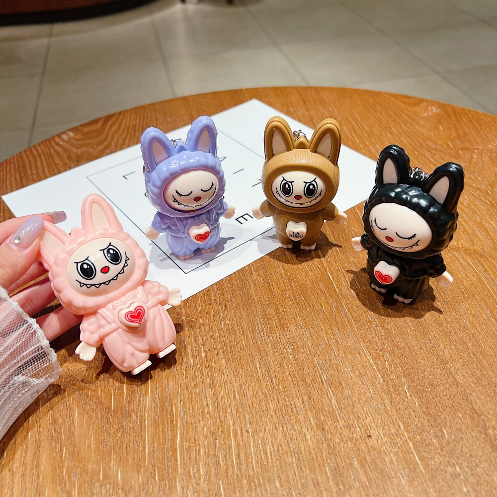 Bunny Mood Changing Labubu Charm Keychain