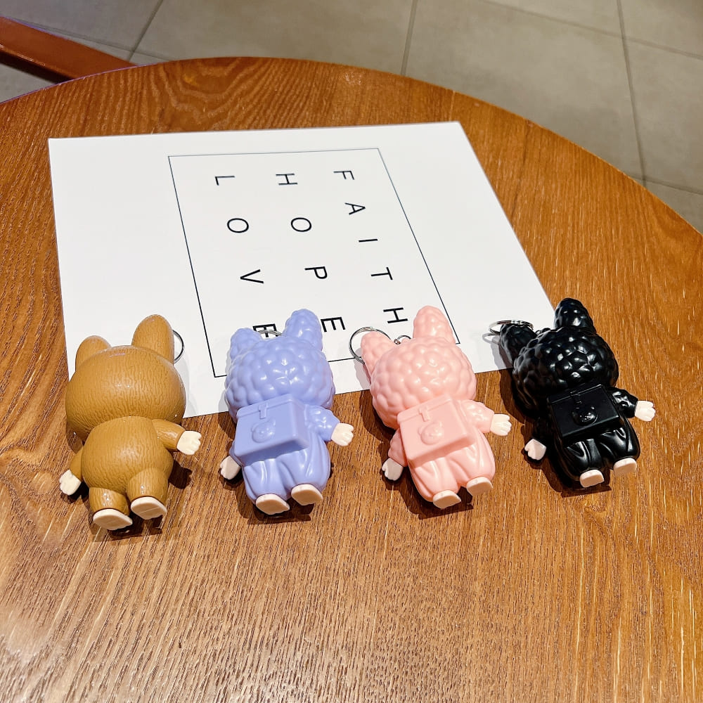 Bunny Mood Changing Labubu Charm Keychain