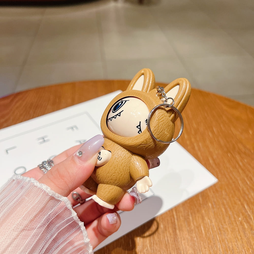 Bunny Mood Changing Labubu Charm Keychain
