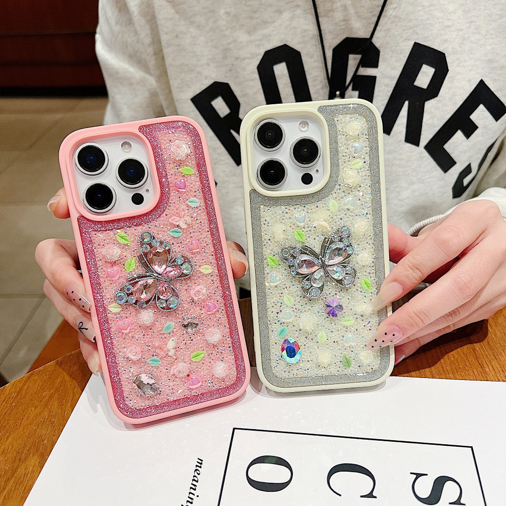 Butterfly Charm Diamond Phone Case