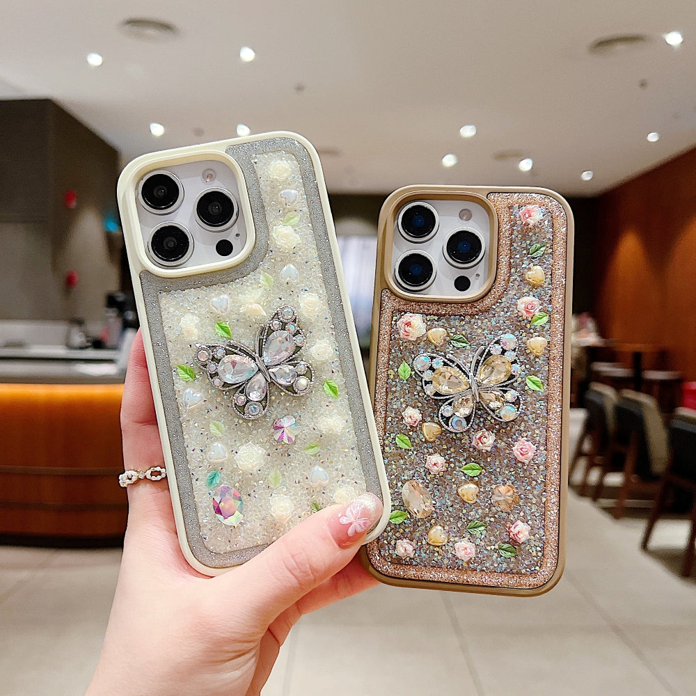 Butterfly Charm Diamond Phone Case