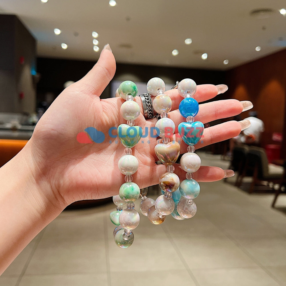 Colorful Love Beaded Acrylic Phone Charm | Bracelet | Handbag Charm