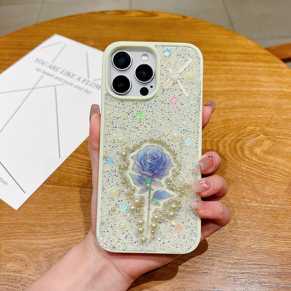 Colorful Rose Bling Studded Diamond Phone Case