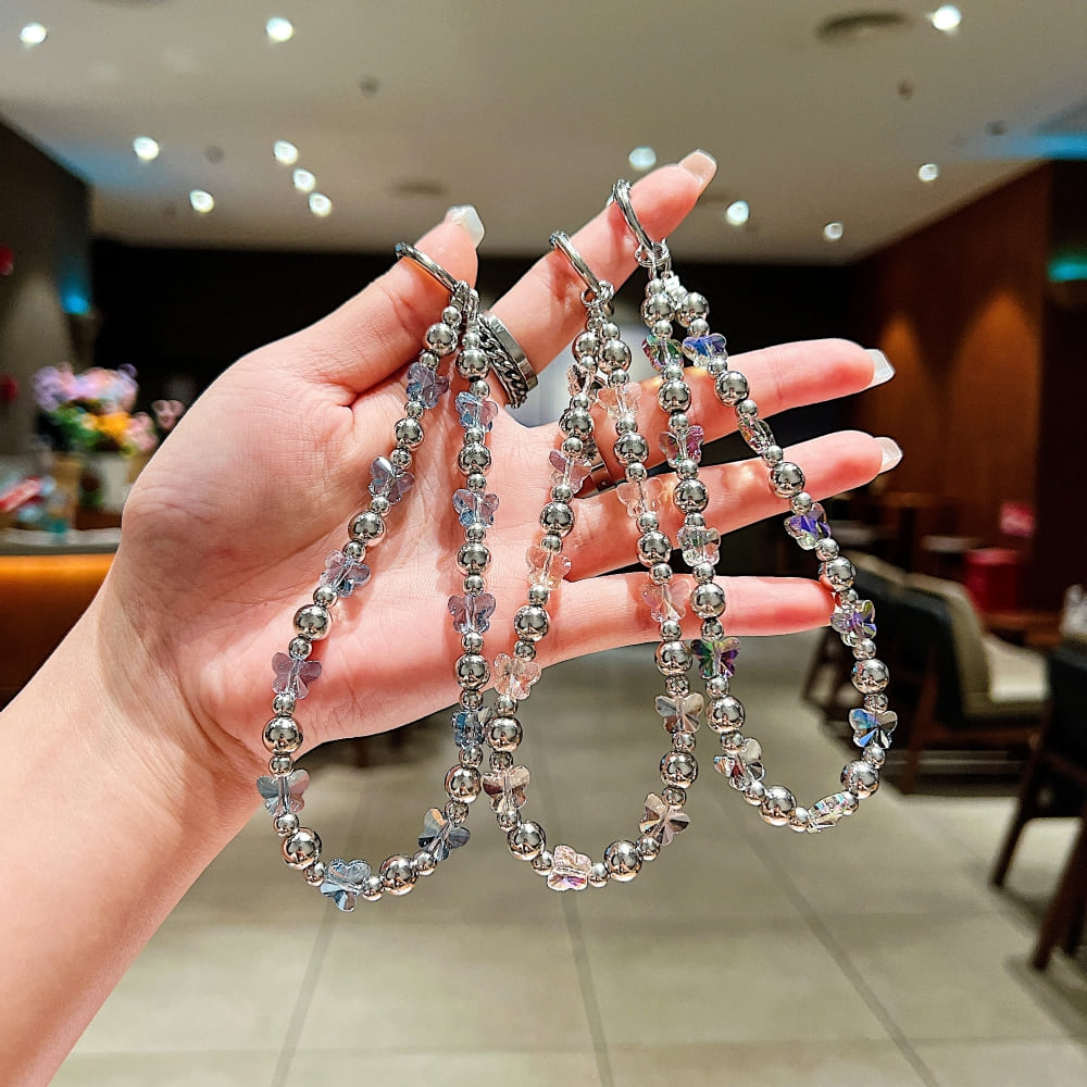 Crystal Cascade Phone Charm