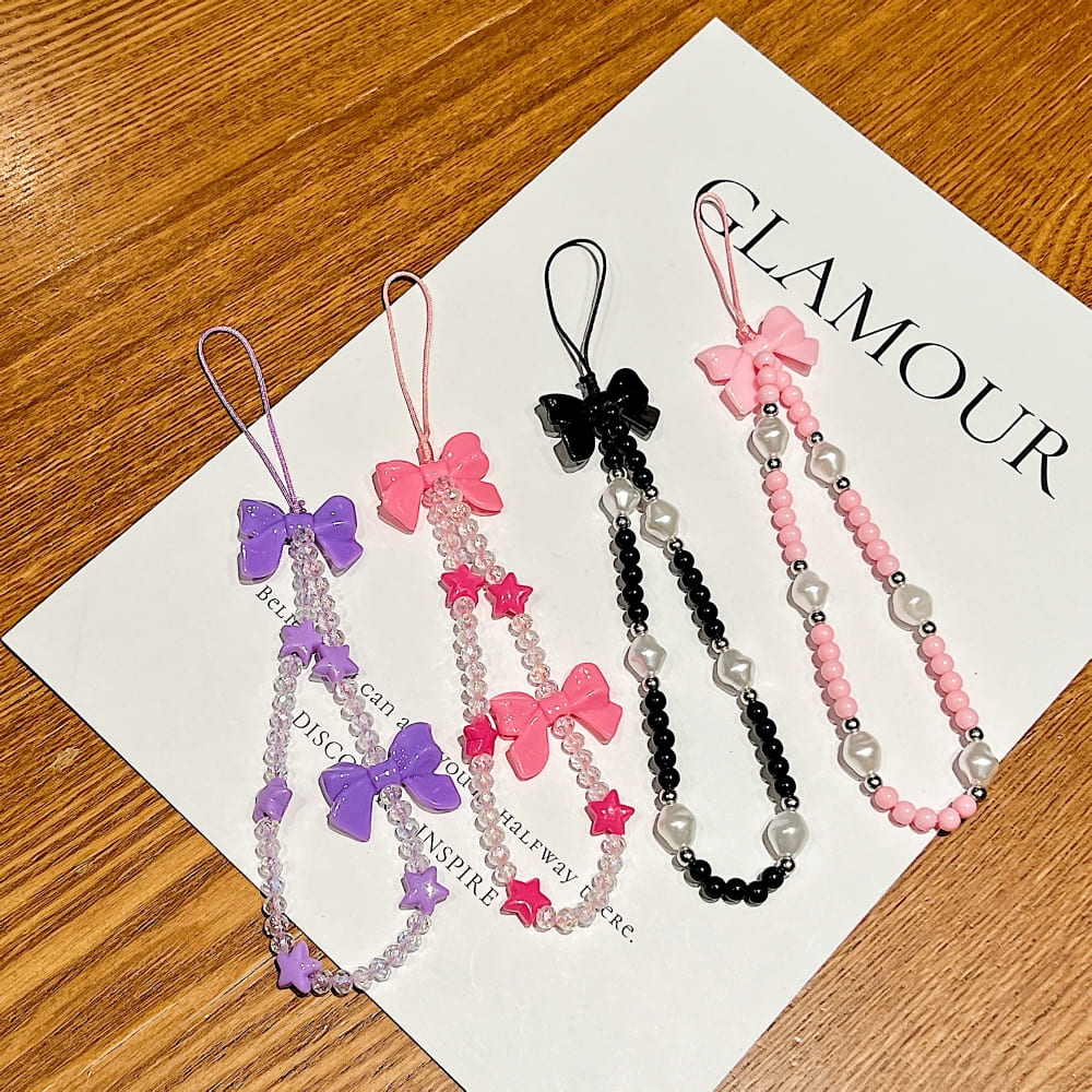 Cupid Bow Beaded Phone Charm