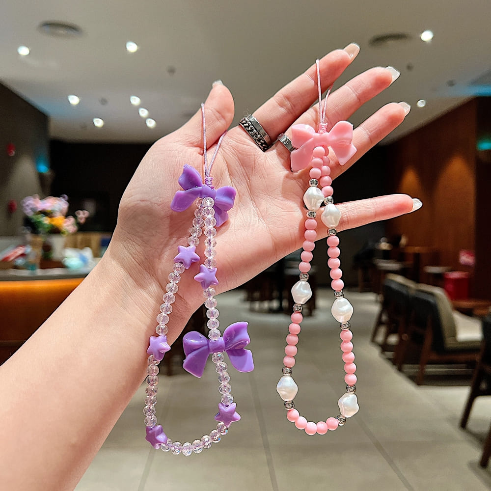 Cupid Bow Beaded Phone Charm