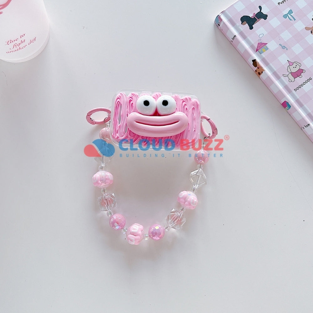 Cute Mini Cartoon Toy Flip Mirror Universal Stand with Crystal Bracelet