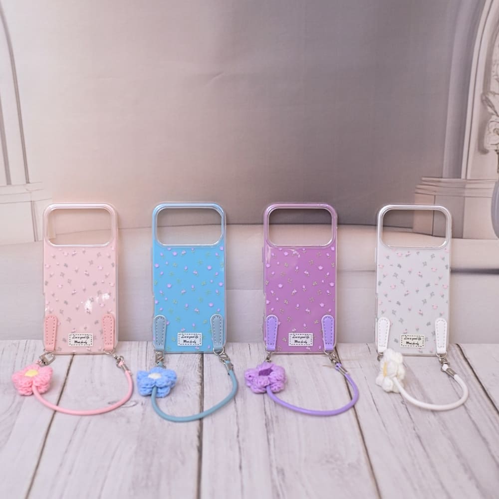 Daisy Charm Lanyard Phone Case