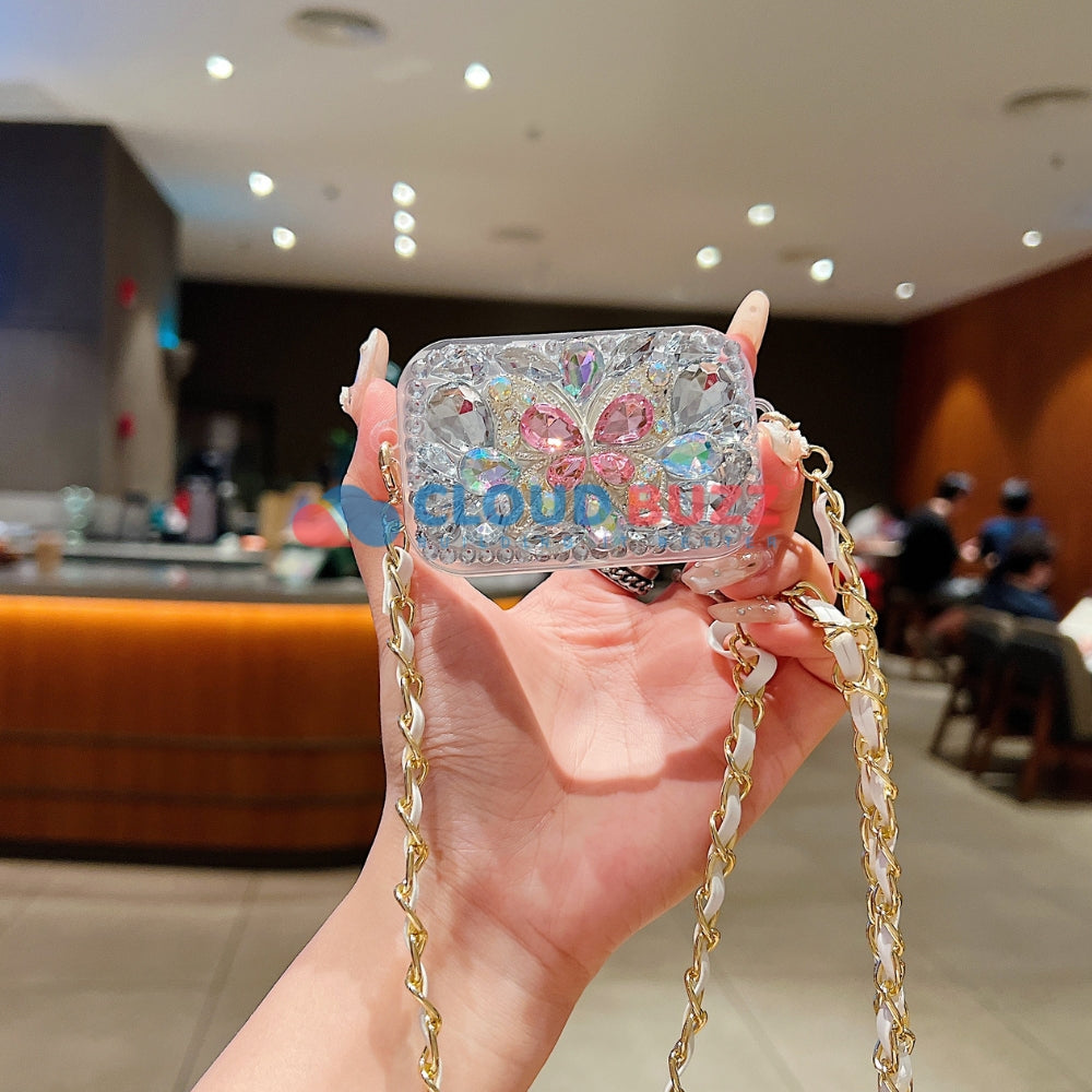 Diamond Butterfly Pattern Universal Stand with Crystal Bracelet