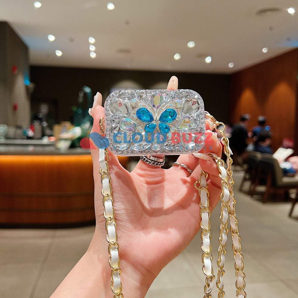 Diamond Butterfly Pattern Universal Stand with Crystal Bracelet