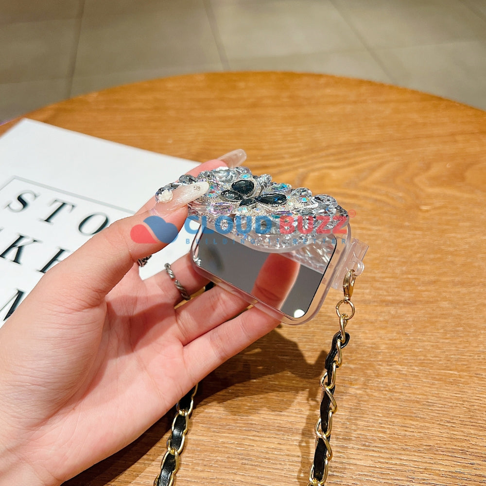 Diamond Butterfly Pattern Universal Stand with Crystal Bracelet