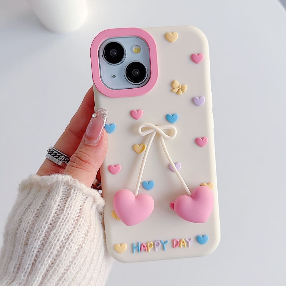 Dreamy Hearts Charm Phone Case