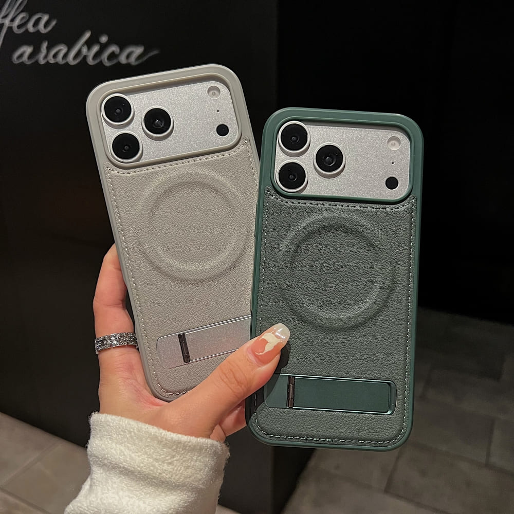 Elite Kickstand Leather Phone Case