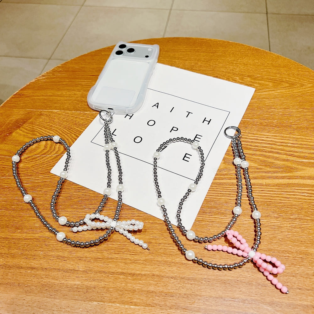 Grace Bow Charm Phone Chain | Phone Strap