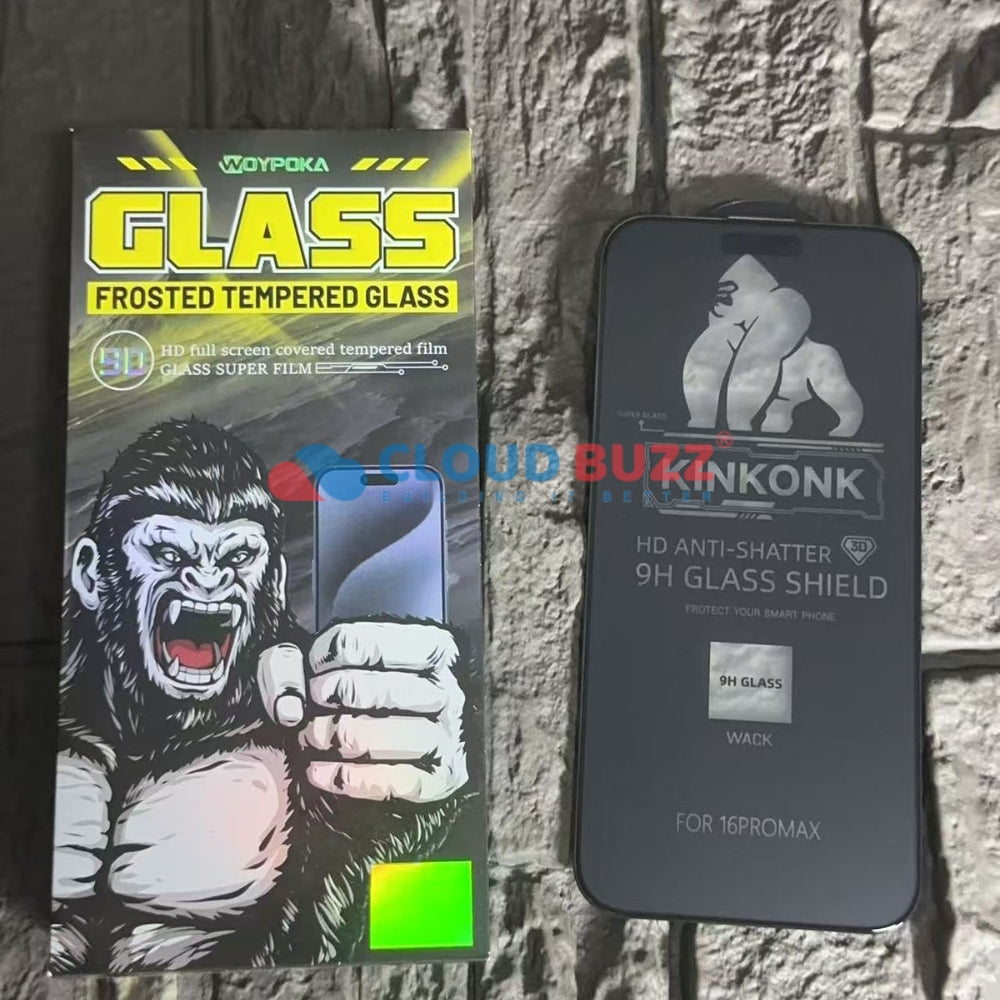 HD Anti-Shatter 9H Shield Frosted Tempered Glass (Pack of 10, Per Piece ₹38)