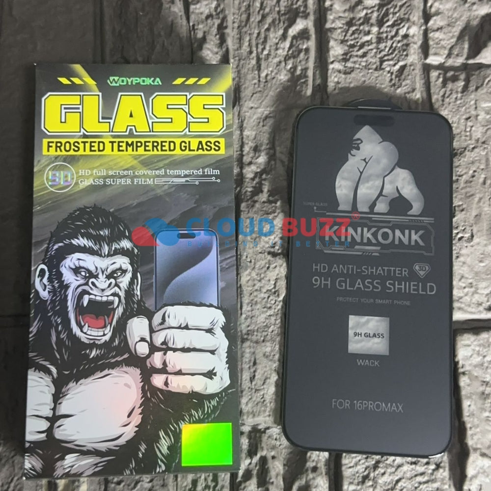 HD Anti-Shatter 9H Shield Frosted Tempered Glass (Pack of 10, Per Piece ₹38)