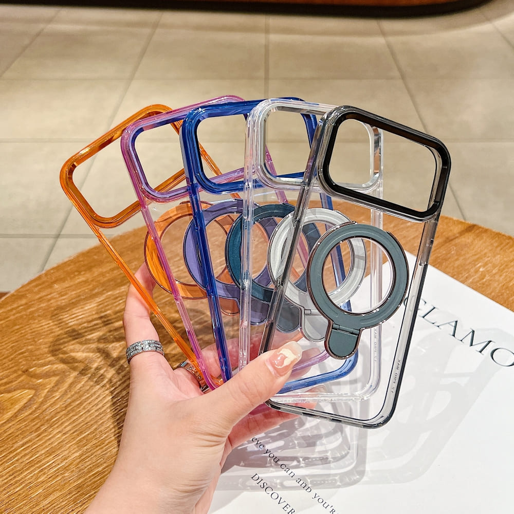 DITAKA Halo Stand Mag Crystal Phone Case (With Box Packing)