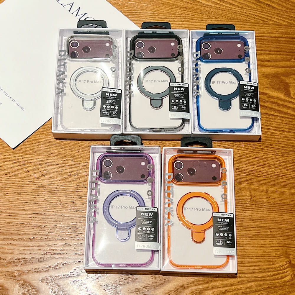 DITAKA Halo Stand Mag Crystal Phone Case (With Box Packing)