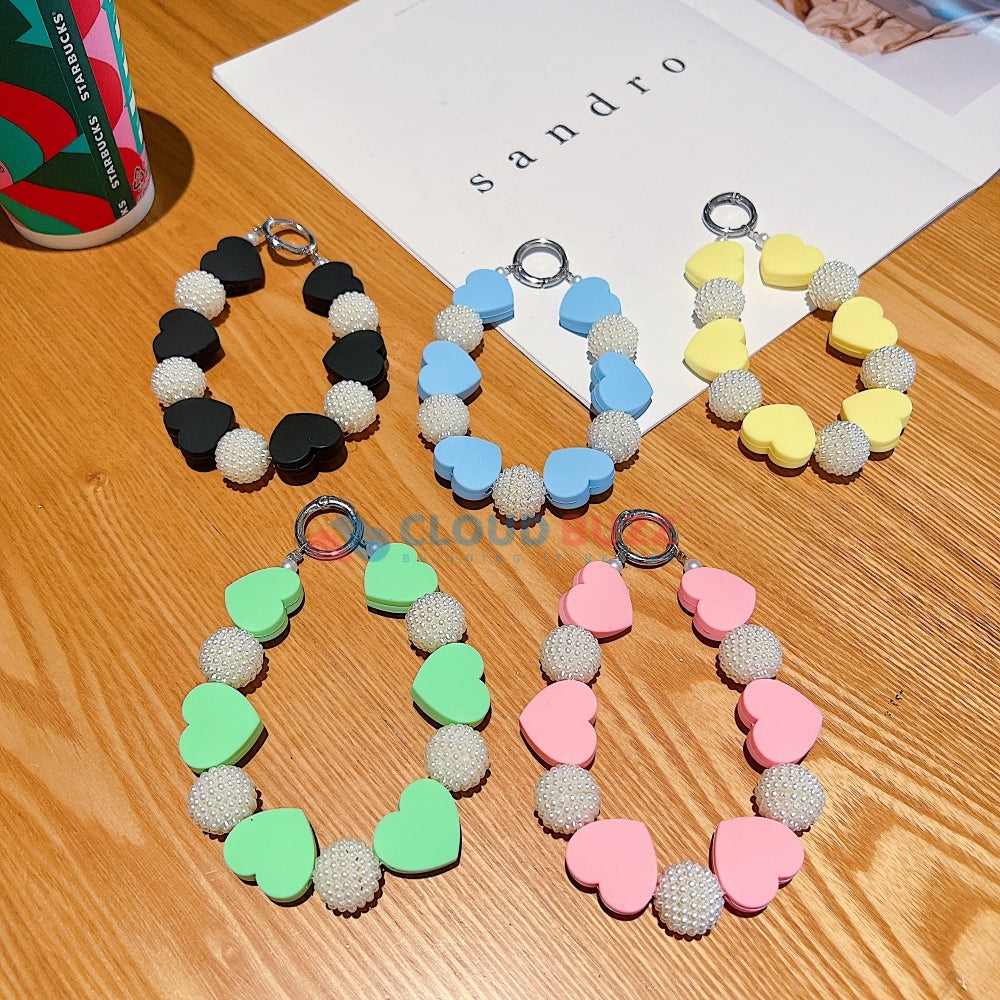 Heart Shape Acrylic Phone Charm | Bracelet | Handbag Charm