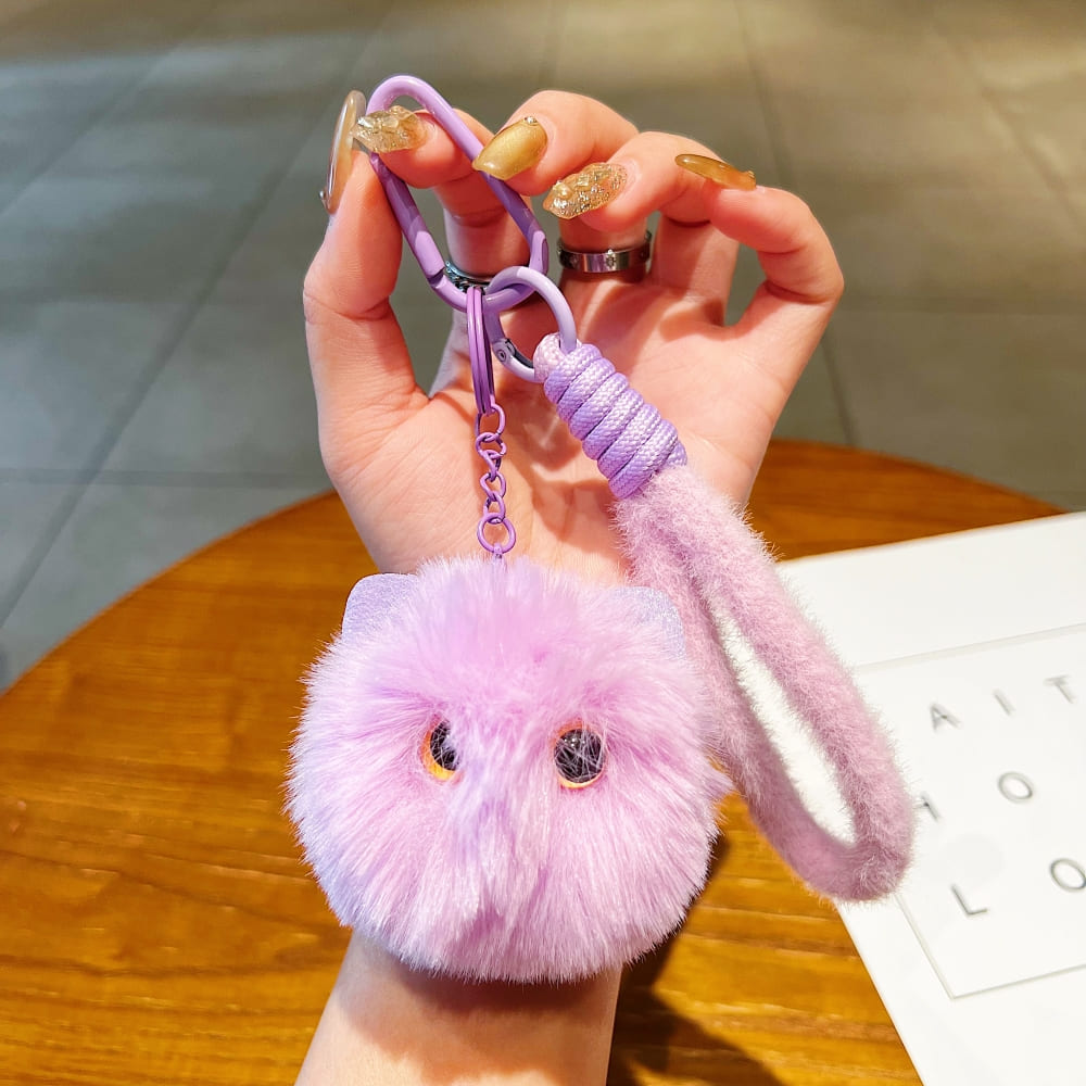 Mini Fluff Ball Phone Charm | Keychain | Handbag Charm