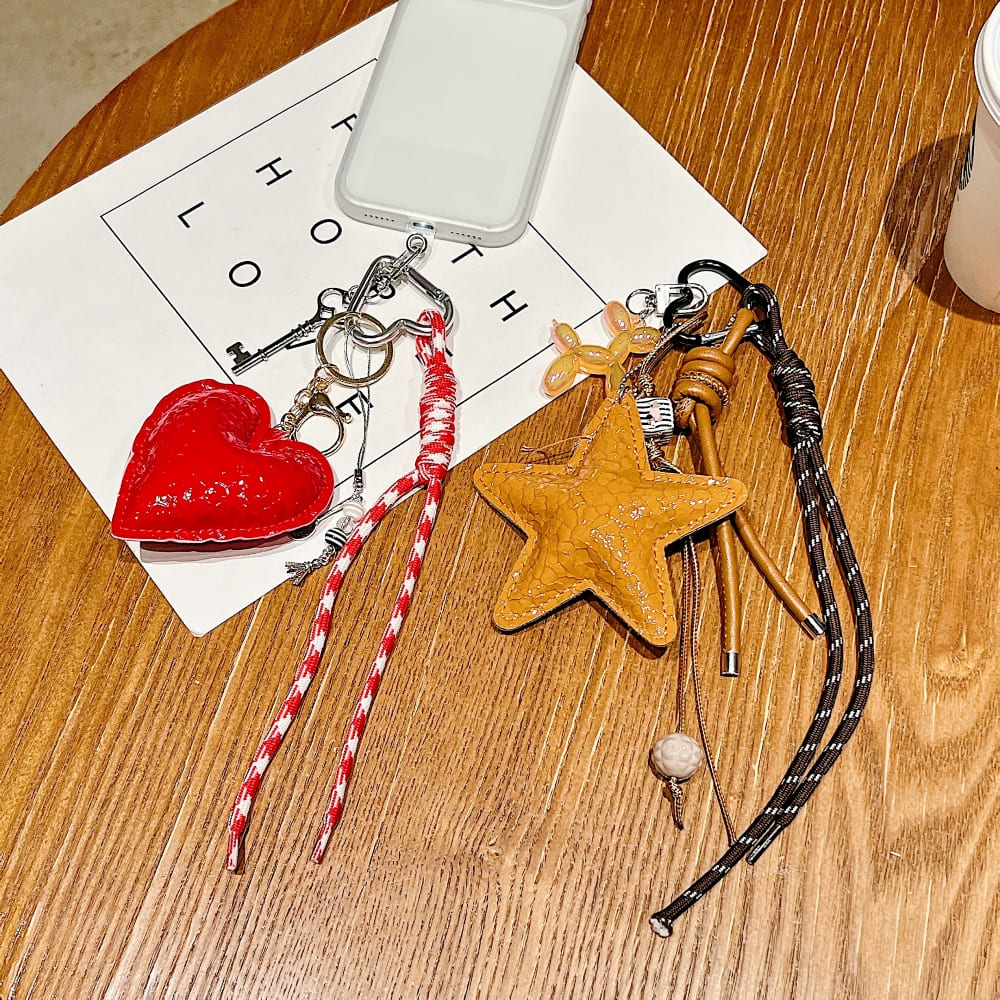 Star Ornament Bow Rope Phone Charm | Keychain | Handbag Charm