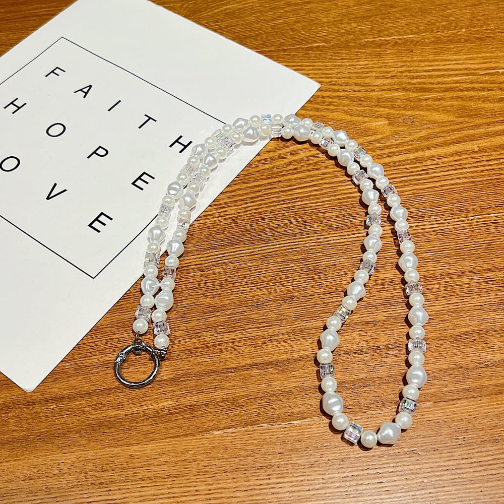 Rosy Pearl Phone Chain | Phone Strap