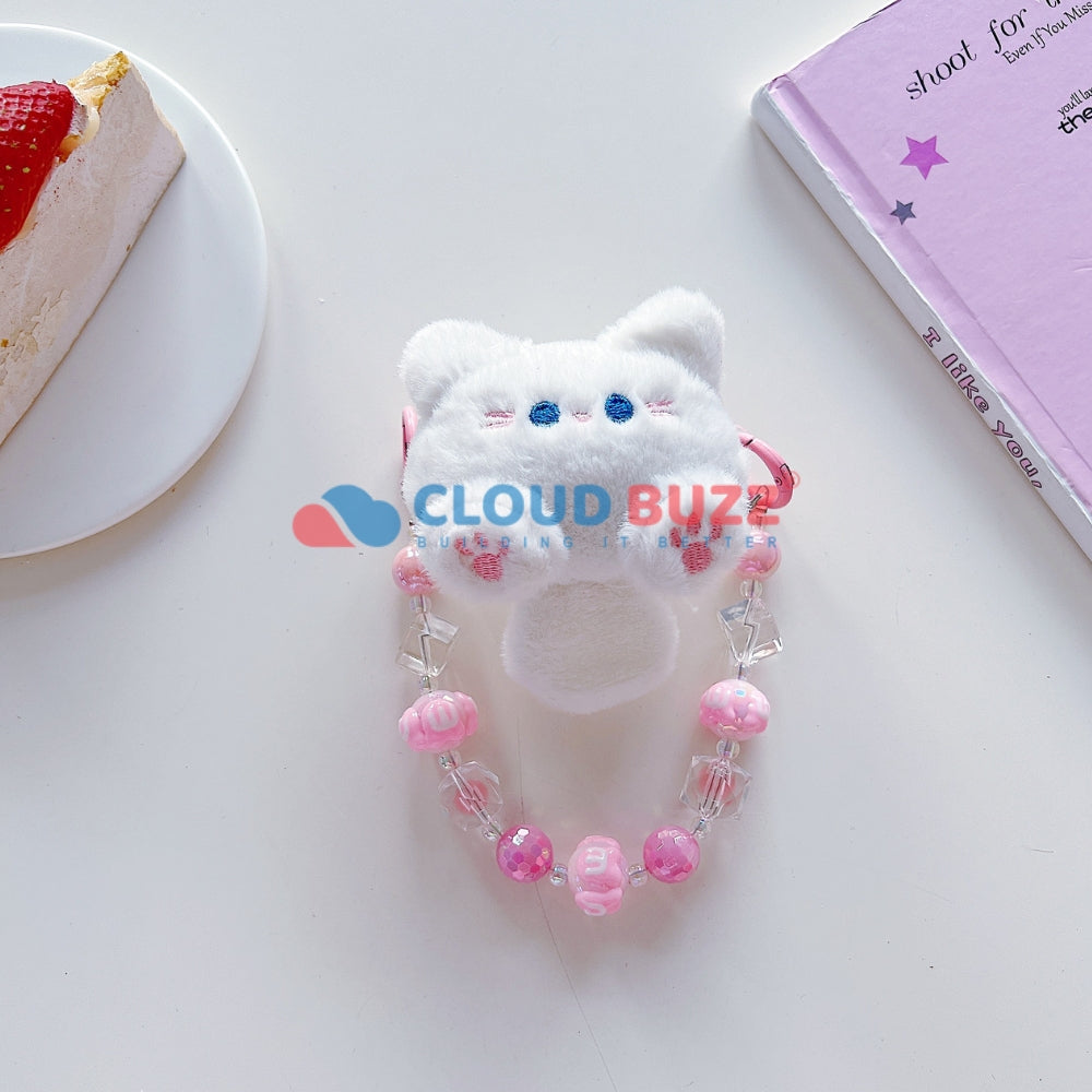 Soft Toy Flip Mirror Universal Stand with Crystal Bracelet