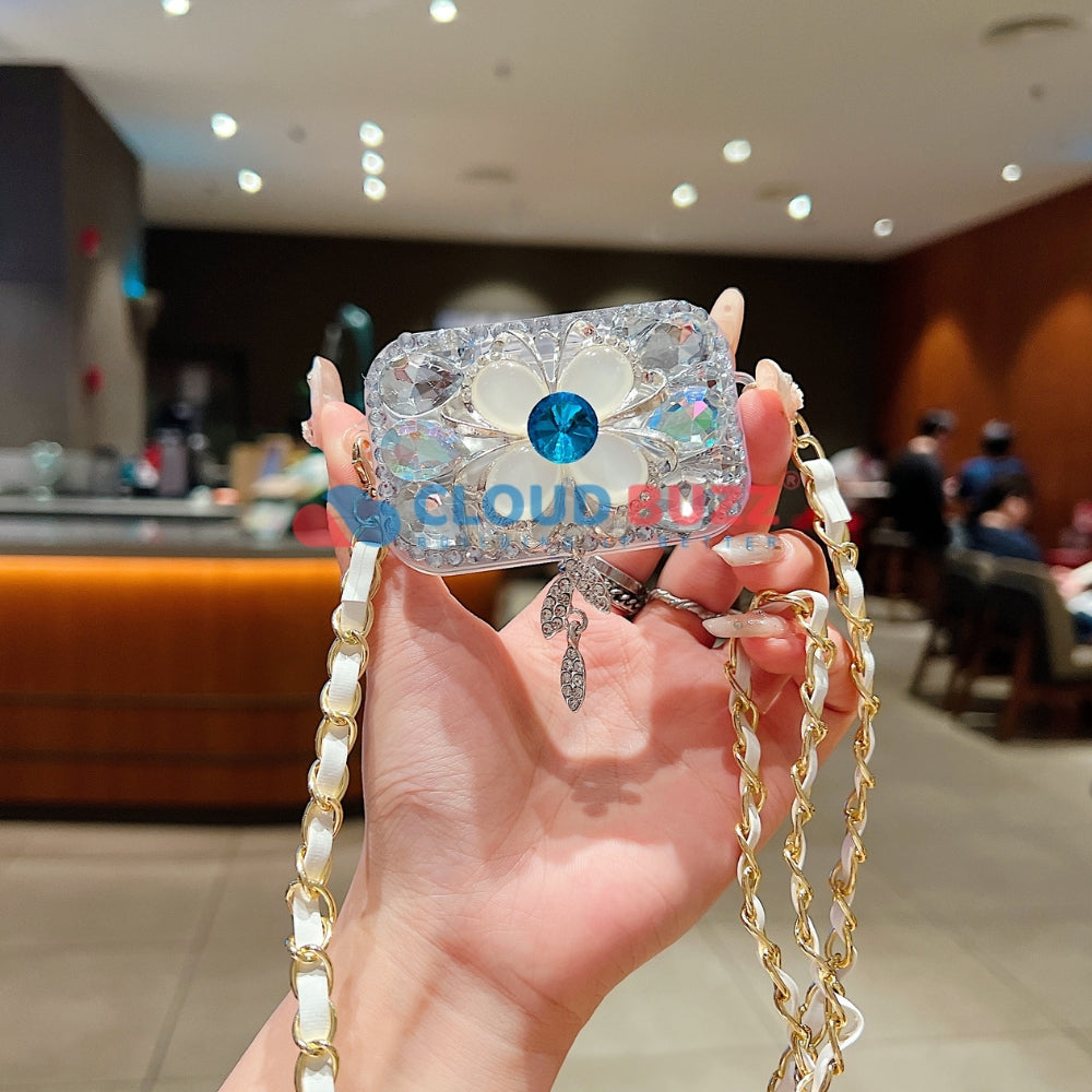 Stone Flower Pattern Universal Stand with Crystal Bracelet