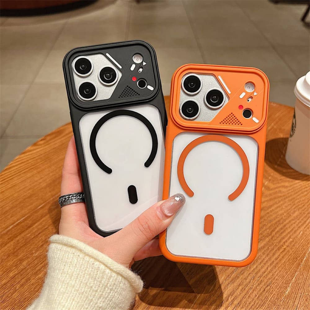 Transparent Colorful Frame Mag Phone Case