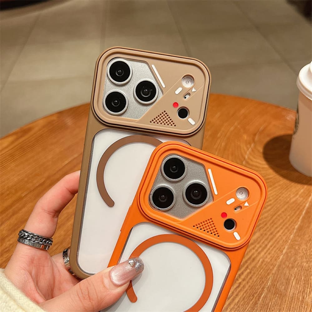 Transparent Colorful Frame Mag Phone Case