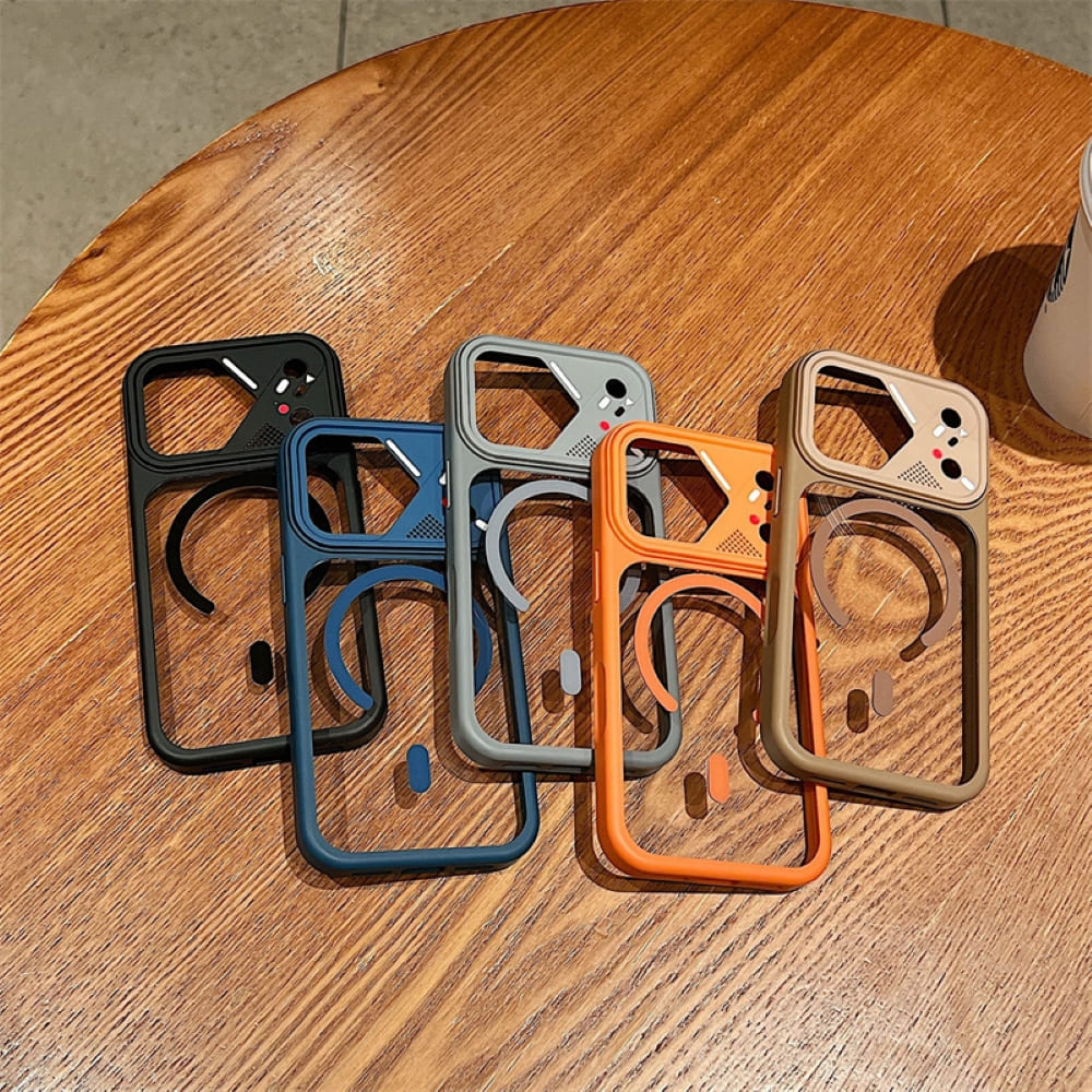 Transparent Colorful Frame Mag Phone Case
