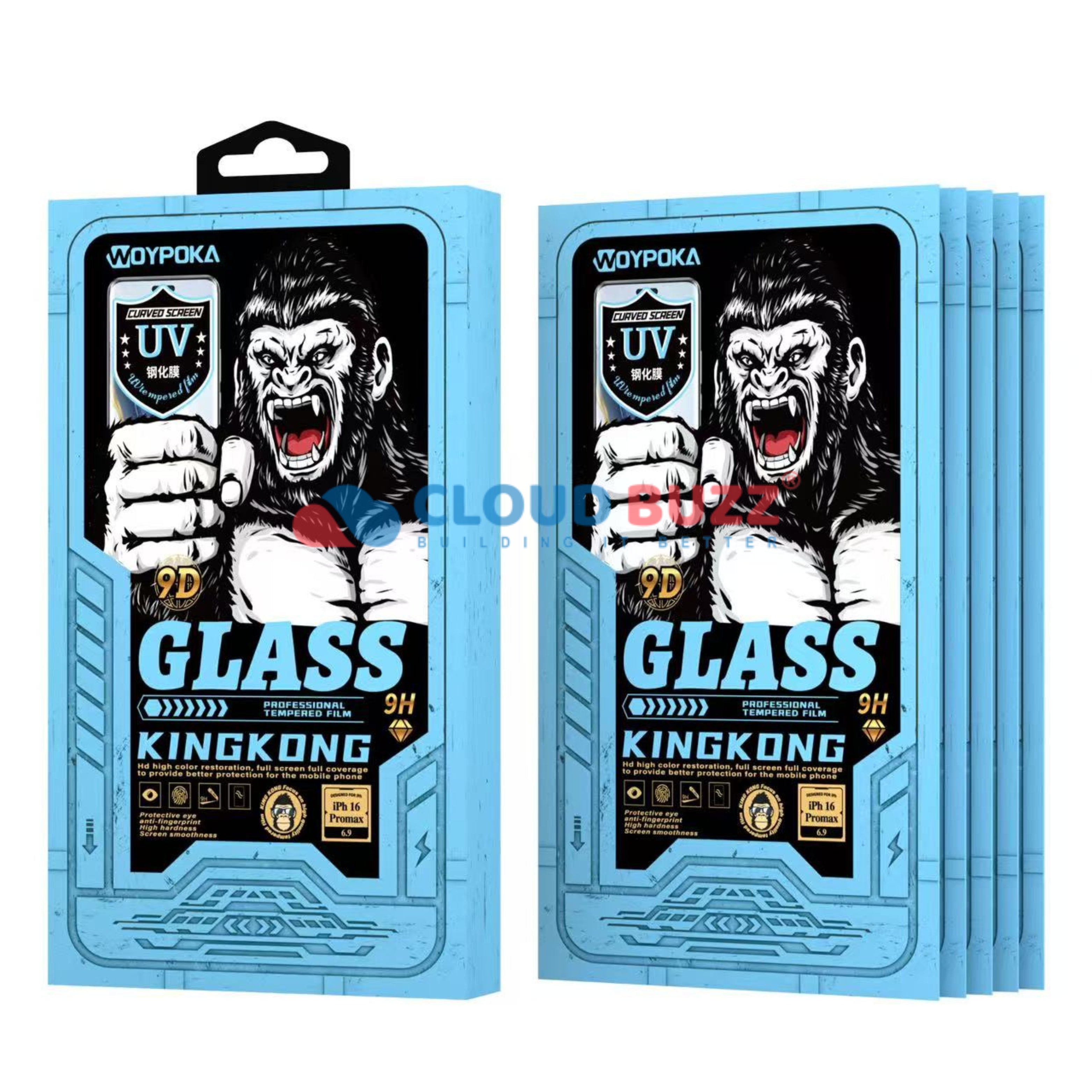 UV 9D Tempered Glass Pack Of 5 QTY (Per Piece Price ??0)