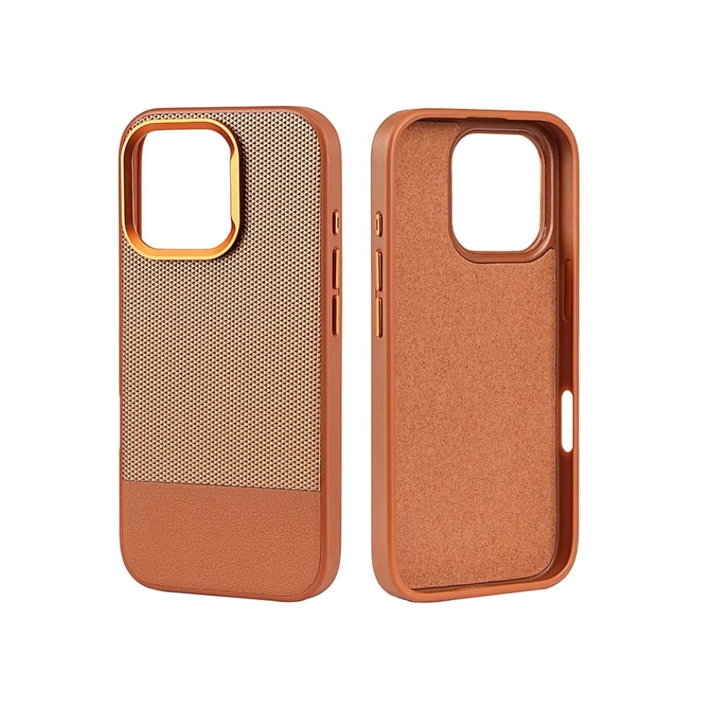 Vegan Leather Metro Weave Phone Case (With Box Packing)