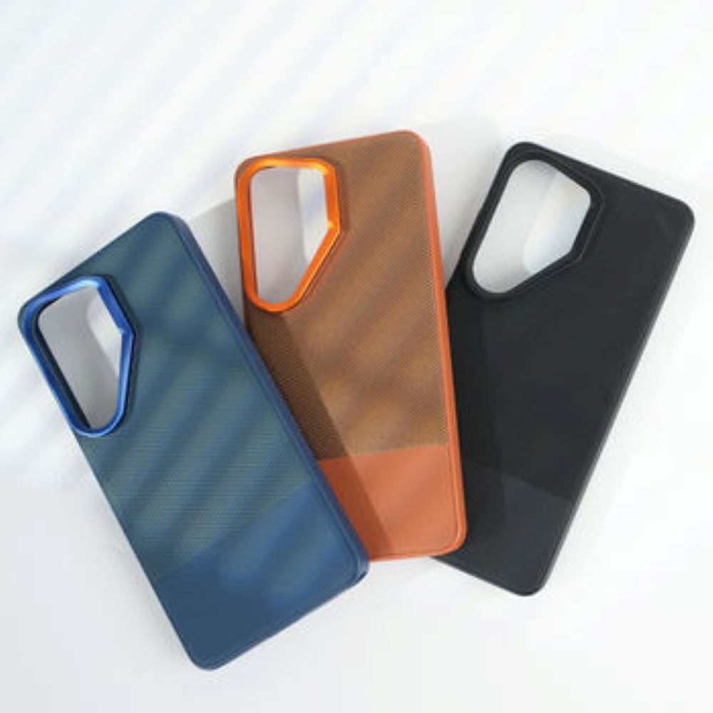 Vegan Leather Metro Weave Phone Case (With Box Packing)