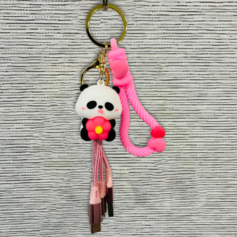 Creative Cute Multi Cable/3 in 1 Charger Keychain Cable