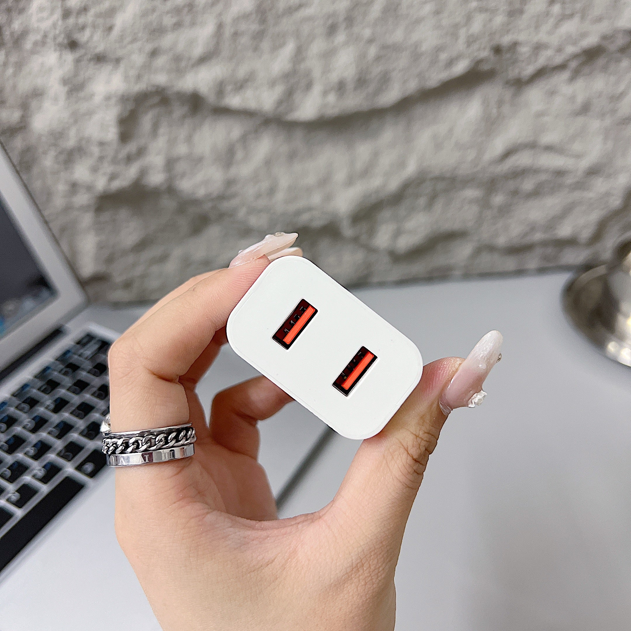 15W Dual USB Port Super Fast Charger with 1000MM Type-C (TC) Cable (CB106)