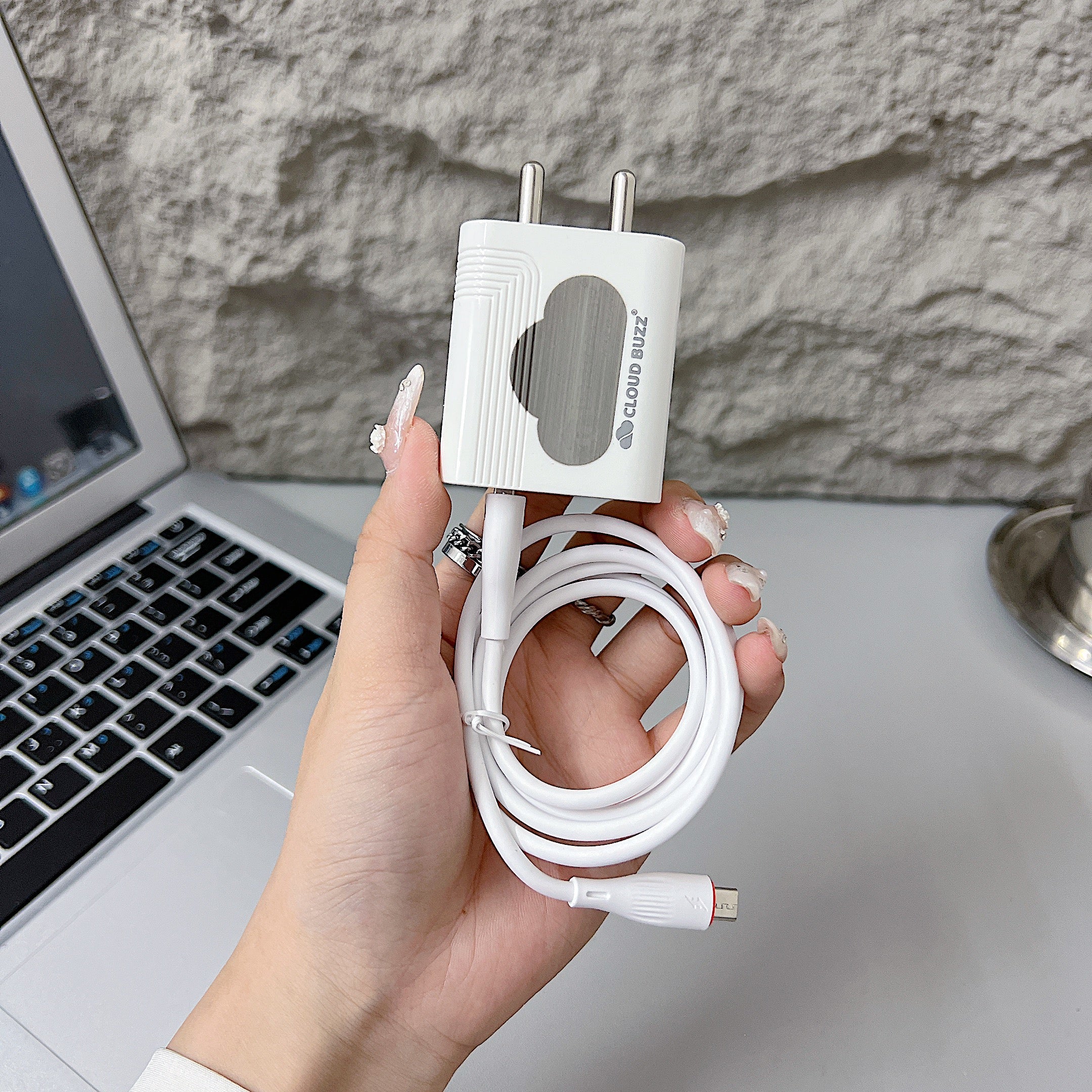 15W Dual USB Port Super Fast Charger with 1000MM Type-C (TC) Cable (CB106)