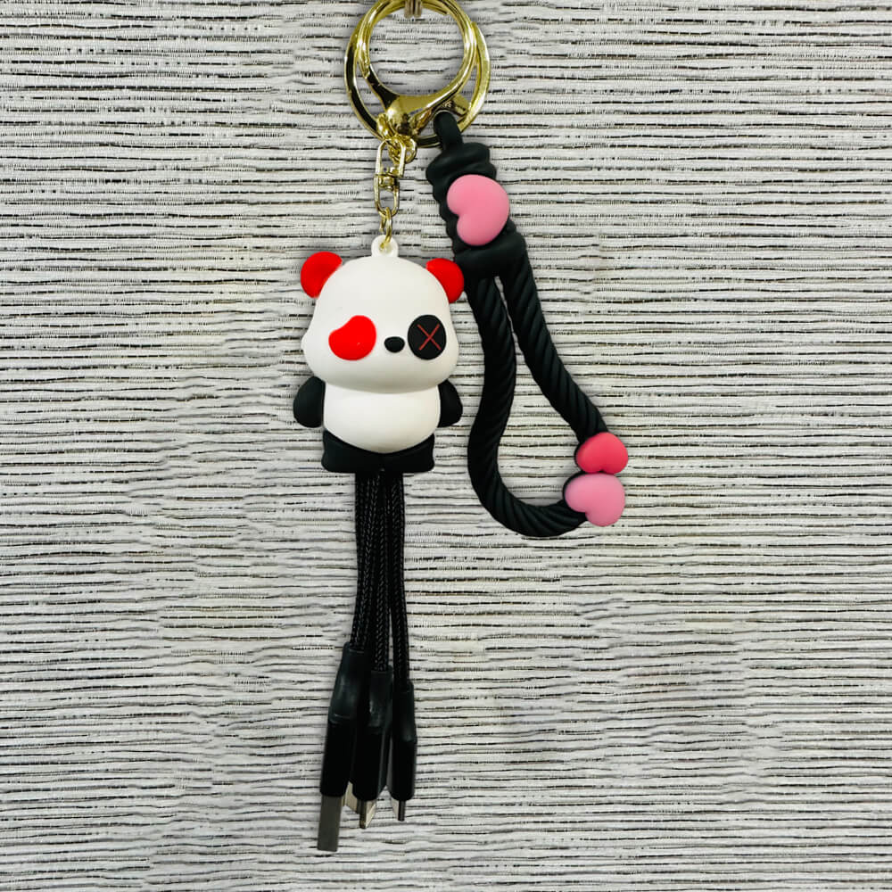 Creative Cute Multi Cable/3 in 1 Charger Keychain Cable