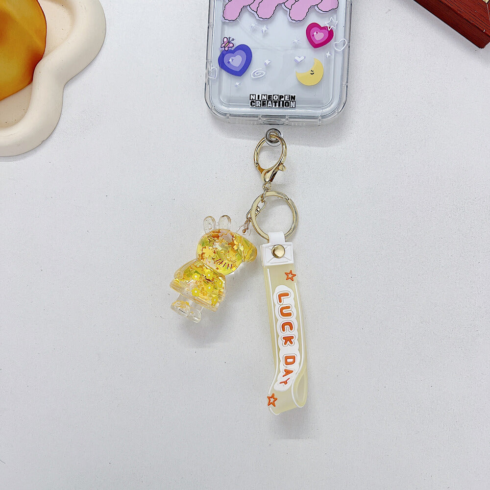 Peppa Pig Cartoon Attractive Glitter Mobile Charm | Keychain