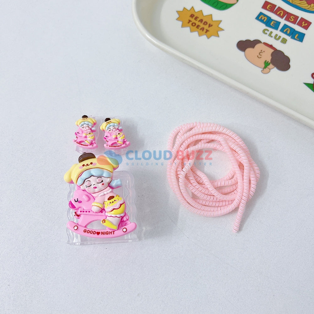 3D Cute Cartoon Doll TPU (Soft) (20W) Charger Case